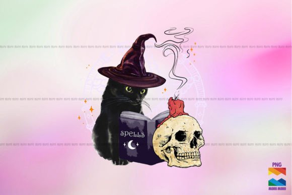 Black Cat Witch Spells Book