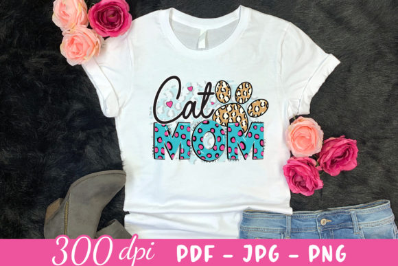 Cat Mom PNG - Cat PNG - Sublimation PNG