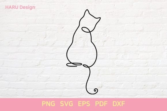Cat Outline Embroidery Design