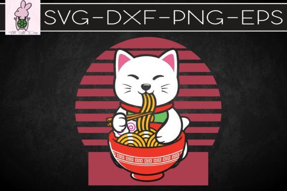 Cat Ramen Kawaii Neko Retro 80s Style