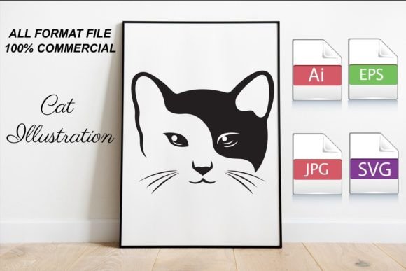 Cat Silhouette Clip Art Vectors