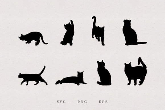 Cat Silhouettes - Cricut - Printables