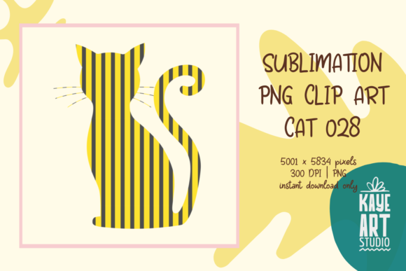 Cat Sublimation PNG Clip Art 028
