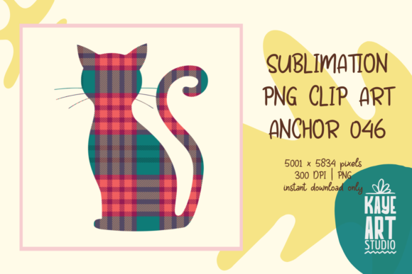 Cat Sublimation PNG Clip Art 046