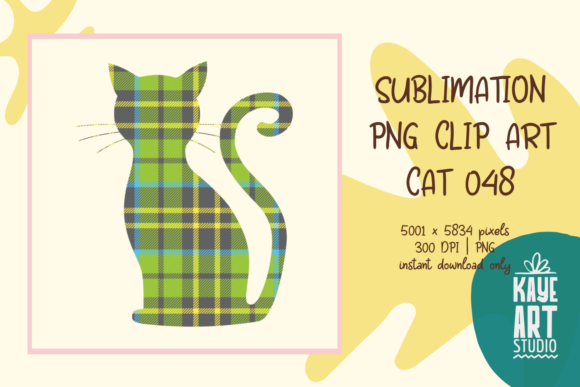 Cat Sublimation PNG Clip Art 048