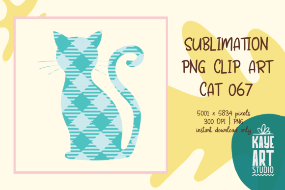 Cat Sublimation PNG Clip Art 067