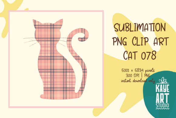 Cat Sublimation PNG Clip Art 078