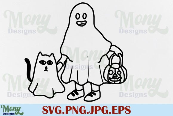 Cute Ghost with Cat