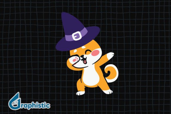 Dabbing Cat with Witch Hat Halloween