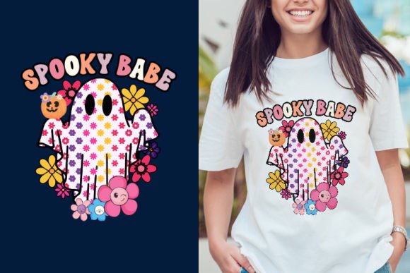 Spooky Babe Retro Halloween Svg Design