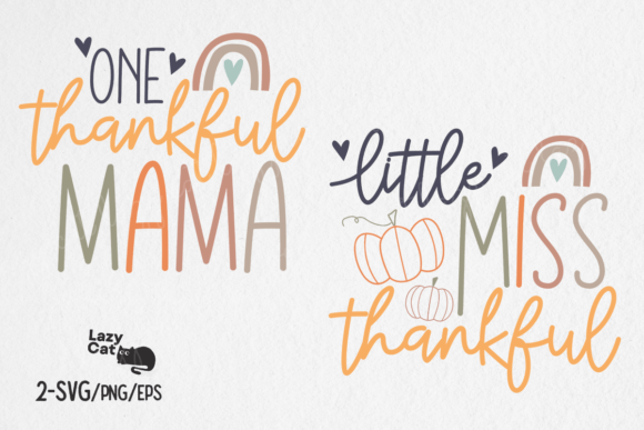 Thankful Mama, Little Miss SVG Design